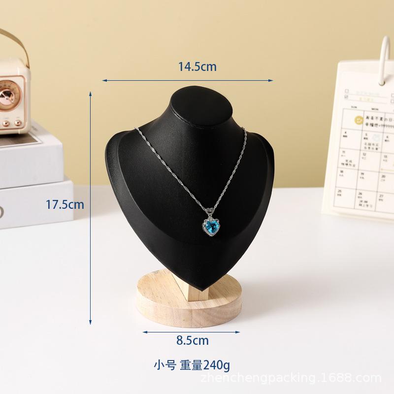 Stojan na portrétní náhrdelník z masivního dřeva přívěsek na náhrdelník přívěsek forma na krk stojan na vystavení šperky