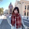 Christmas Atmosphere New Red Plaid Scarf Female Winter Senior Sense Student Versatile Warm Shawl Scarf