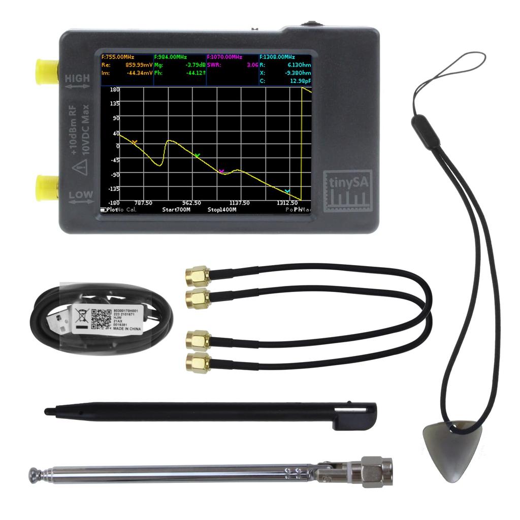 Analizor de spectru Dearsee TinySA, analizor de frecvență, intrare UHF, analizor de spectru cu ecran tactil, analizor de antenă, analizor de spectru, generator de semnal