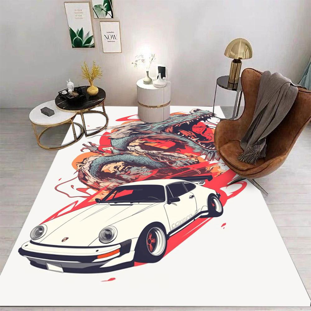 Car Carpet Cartoon Living Room Bedroom Kitchen Sofa Table Balcony Rug Non-slip Washable Mat Home Exquisite INS Style Home Decor