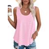 Yaz Kadın T-shirt Yeni Yuvarlak Yaka Gevşek Kolsuz Tişört Tops