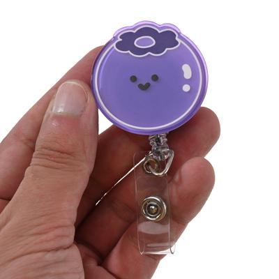 Badge Reel Clip Fruit Nurse ID Card Holder Fruit Cartoon Design ID Card Holder Fashion Accessory For  Professionals