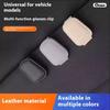 Multi-function Car Sunglasses Holder Car Magnetic Leather Clip Card Ticket Holder Sun Visor Glasses Clip Decoration Accessories