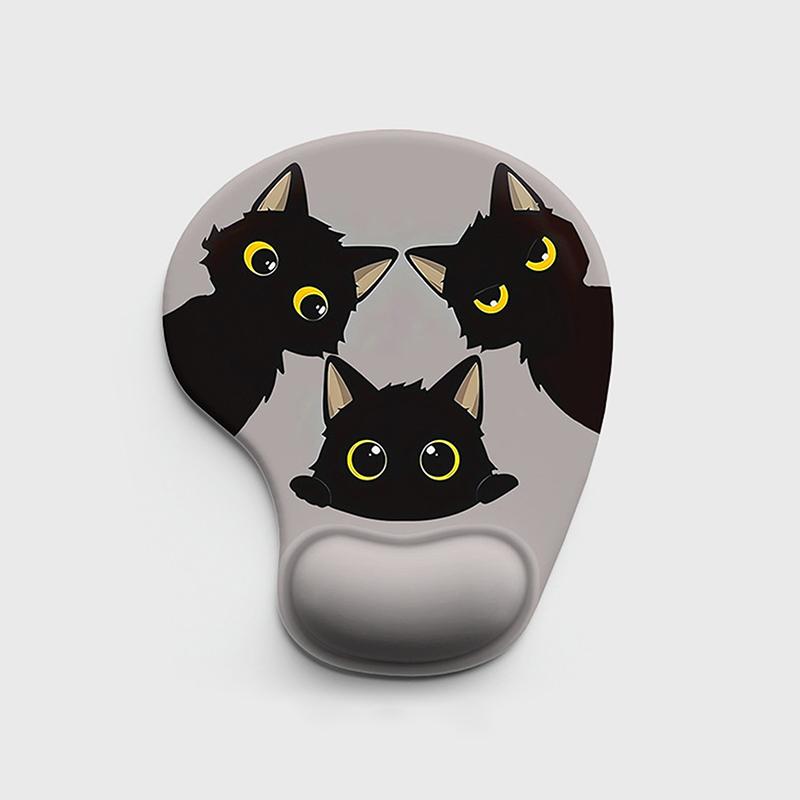 1pc New Cartoon Animal Silicone Wrist Pad Mouse Rest Desk Mat Mouse Pad Stain-resistant Computer Accessories