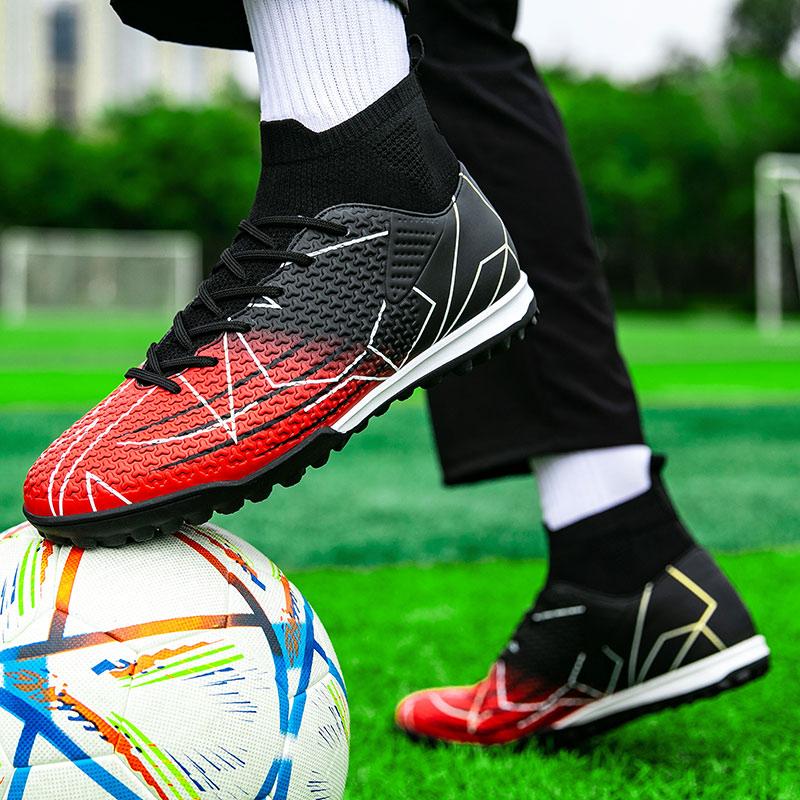 2024 Men's Soccer Shoes Large Size Ultralight Football Boots Boys Sneakers Non-Slip AG/TF Soccer Cleats Ankle Boots Unisex