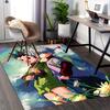 1pc Hunter X Hunter Leorio and Killua Anime Chair Mat - Office Desk Rug with Flower Pattern, Anti-Slip Carpet for Home Decor, Suitable for All Seasons