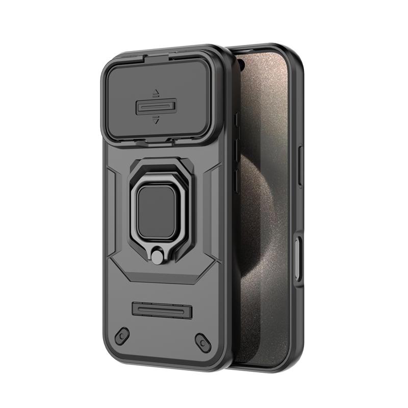 Shockproof Case For iPhone 17 Pro Case For iPhone 17 Pro Max Ring Holder Magnetic Back Cover For iPhone 17 Pro Push Window Case