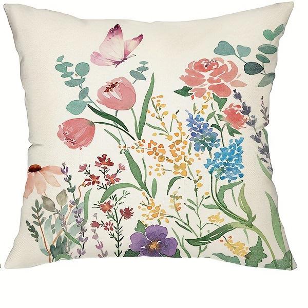 

Минималистичные зеленые наволочки с цветами и растениями, свежий весенне-летний декор для дома, дивана или автомобильных подушек 16x16Inch