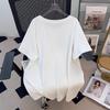 Plus Size Slimming Mid-Length Short-Sleeve T-Shirt (200/300/350 Jin) for Women
