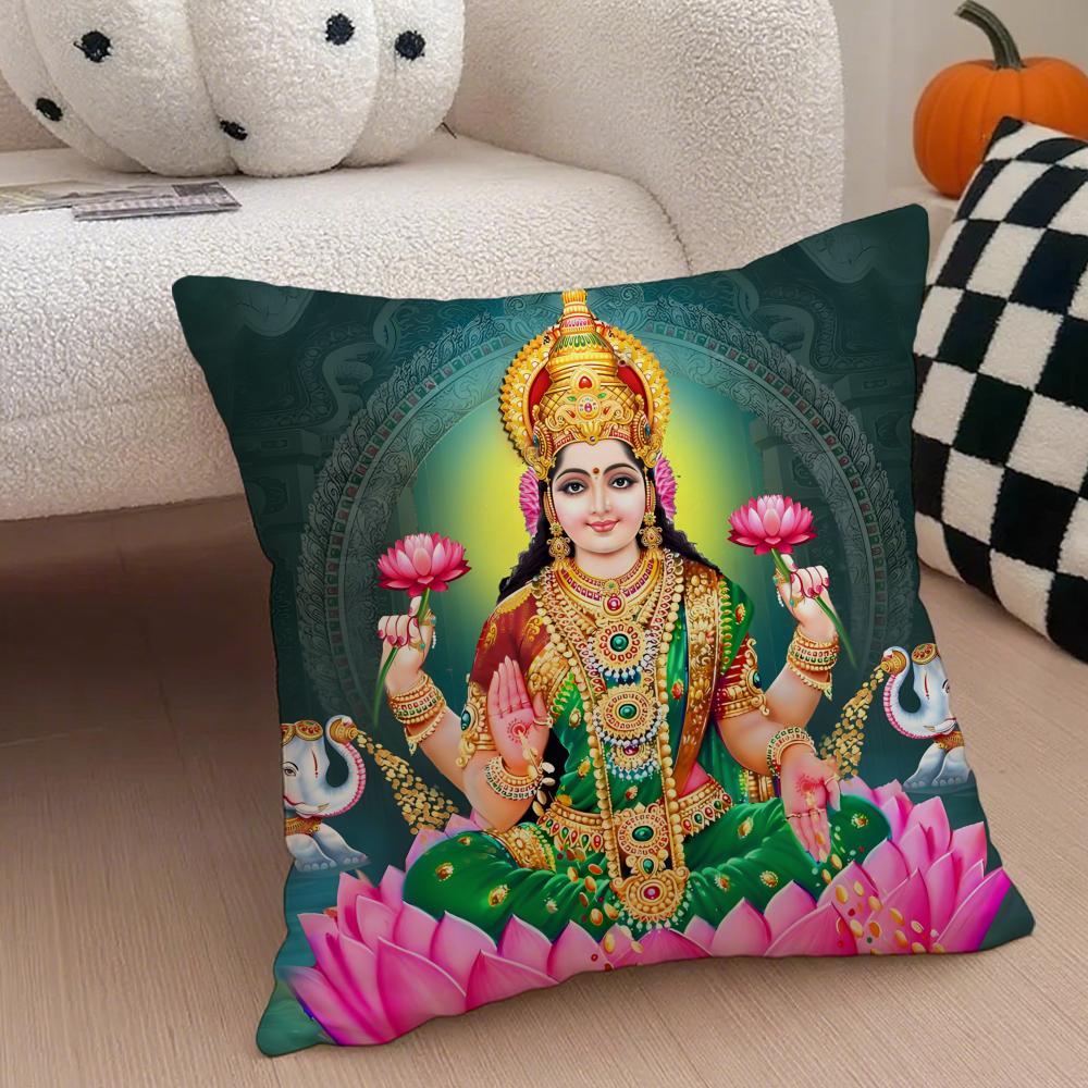 Classical traditional LLakshmi Cushion Cover Throw Pillow Cover Hidden Button Durable Polyester Chair Cushion