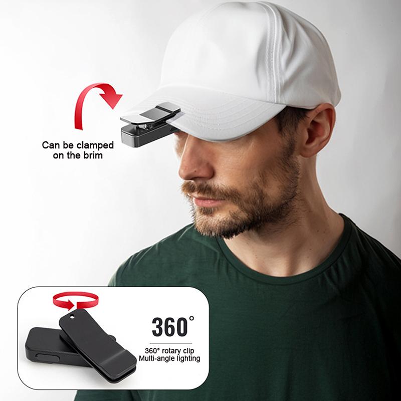 

Clip On Hat Light Powerful High Lumen Usb Rechargeable Rotatable Adjustable Reading Light For Travel Fishing Outdoor