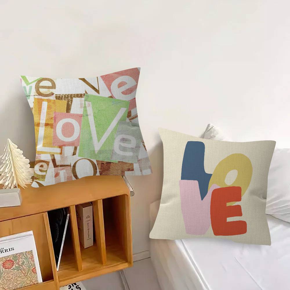 Love Fashion Pillowcase Toon Gift Cushion Cover Bedroom Home Sofa Chair Seat Decor Pillow Case