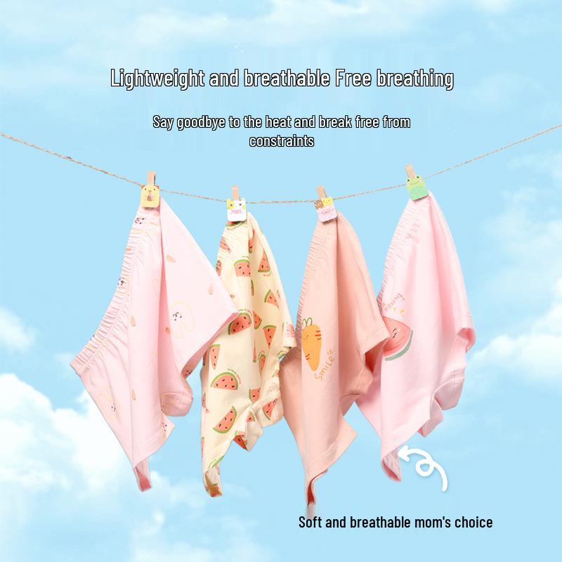 Popular Girls' Cotton Boxer Briefs - Breathable, Sterile Underwear for Kids