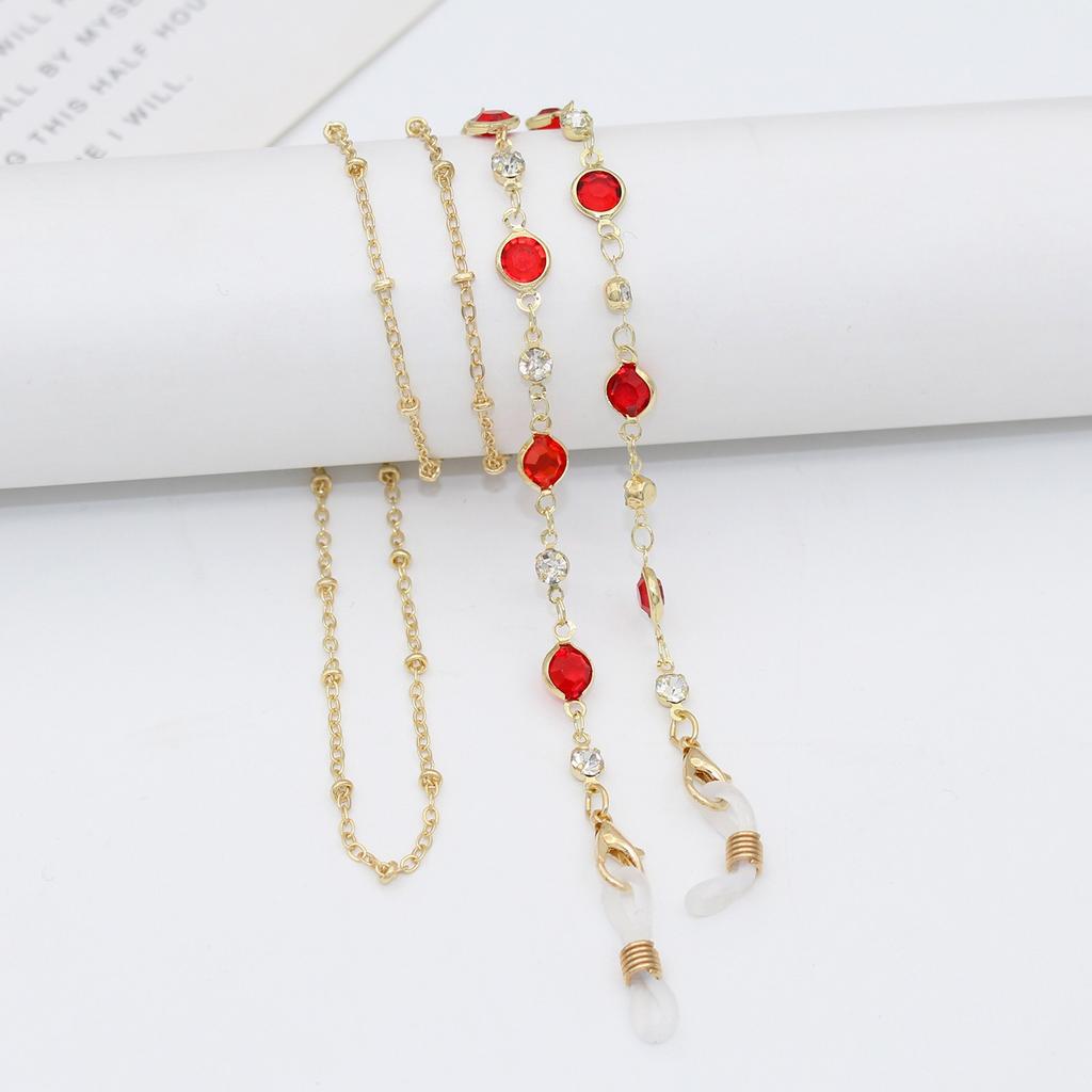 Glasses Chain Female Neck Fashion Personality Color Beads Chain Sunglasses Portable Lanyard Anti-loss Chain Eye Chain.