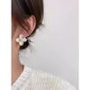 Luoshen Flower Retro Hong Kong Style Drop Glazed Flower Earrings, Suitable For Women'S Three-Dimensional Small Flower Earrings, Romantic Jewelry Gifts