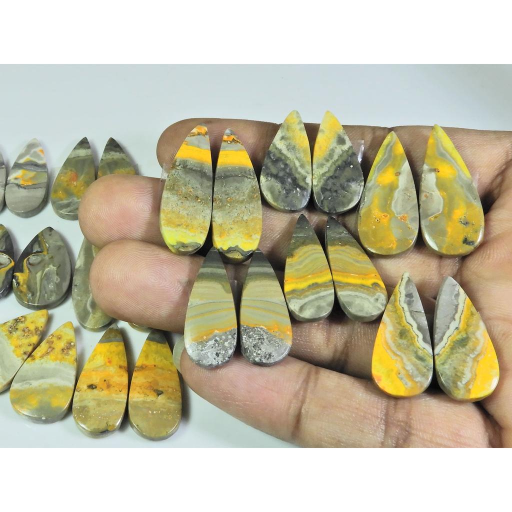 210Cts. Natürlicher Hummeljaspis Paar Birne Cabochon Edelstein 12 Paar Los C-127