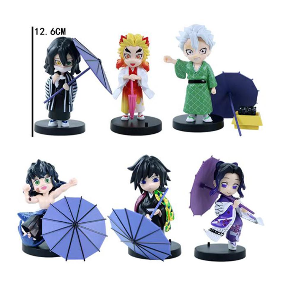 Hot Demon Slayer New Character Peripheral Plum Rain Series B Figure Car Model Ornaments Collectibles Christmas Gifts