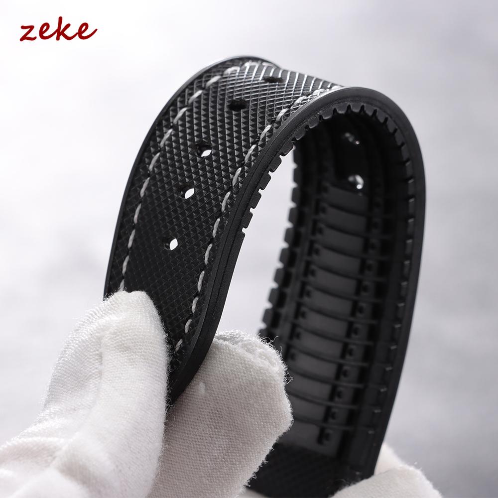 20mm 22mm Watch Strap Rubber Watchband Men's Sports Diving Straps for Tissot for Seiko for Omega Waterproof Wristbelt Nylon Band