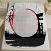 Japanese Style 3D Print Fitted Sheet Set 100% Polyester Mattress Covers Breathable Set Room Decoration With 2 Pillowcases