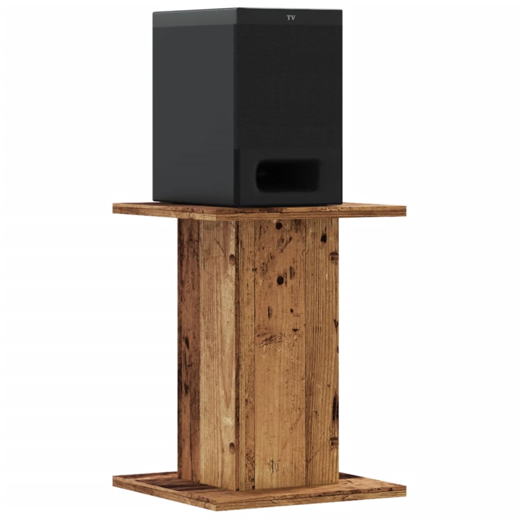 Speaker Stands 2 Pcs Vintage Wood Look 30 X 30 X 40 Cm