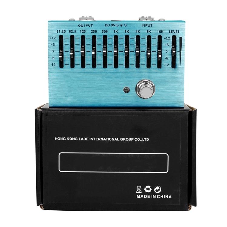 10-Band-EQ-Gitarreneffektmodul Klangqualitätsverbesserer Tragbares EQ-Gerät Gitarreneffekte Frequenzregler für Gitarre