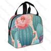 Cartoon cactus  Lunch Bag Insulation Bento Pack Aluminum Foil Rice Bag Meal Pack Ice Pack Student Bento Lunch Handbag