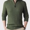 Men's Thick Knit Half-Collar Cardigan Sweater - 2023 Autumn/Winter