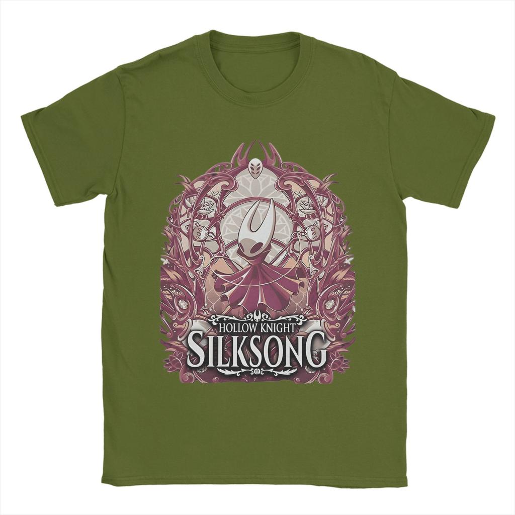 Men's Hollow Knight Silksong T Shirts  100% Cotton Tops Funny Short Sleeve Round Collar Tee Shirt Plus Size T-Shirt