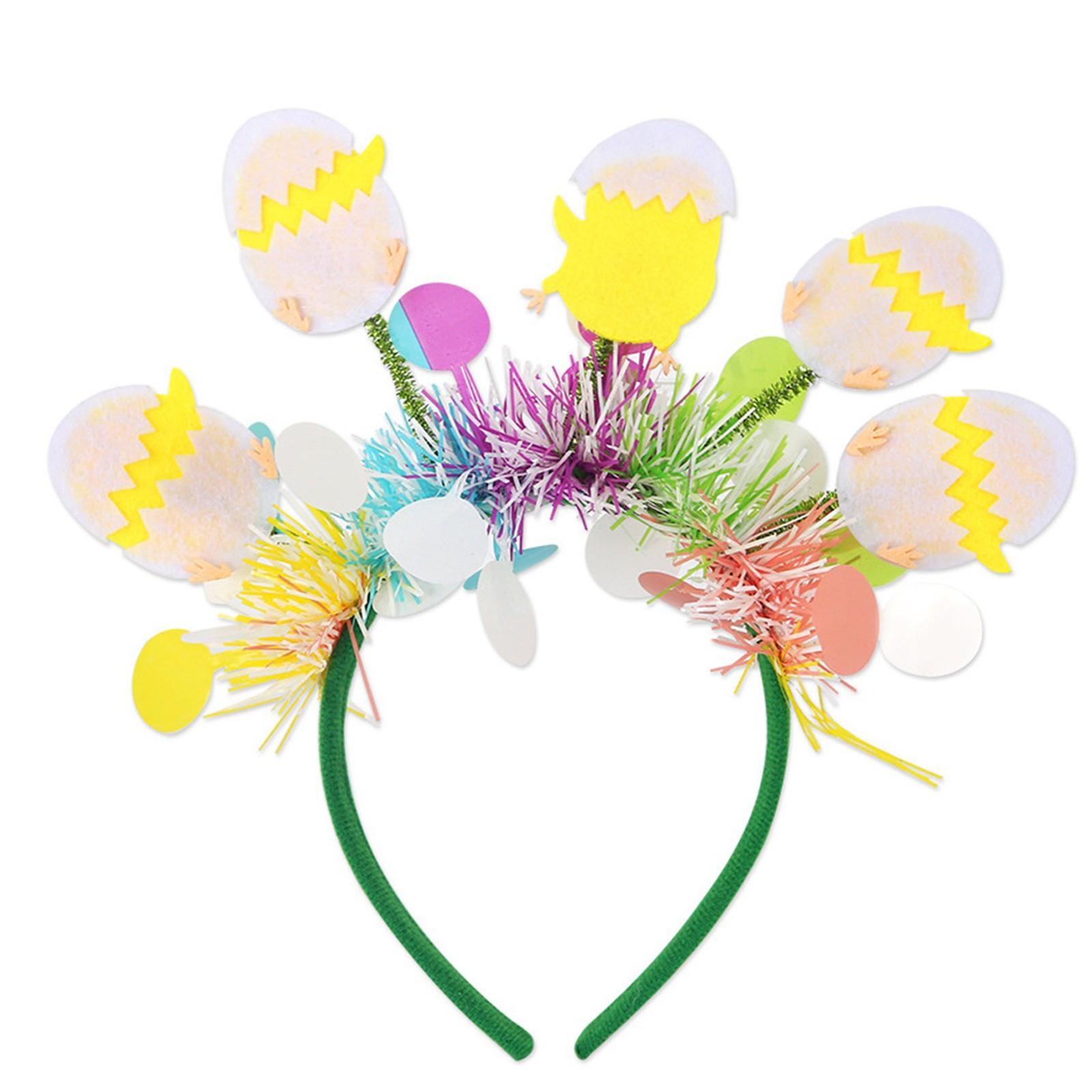 

Пасхальная повязка на голову с полосками и шариками в виде цветных яиц One Size