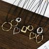 Ingemark Vintage Black Leather Braid Wax Cord Chain Necklace for Women Goth Hollow Out Love Heart Pendant Choker Y2k Jewelry New