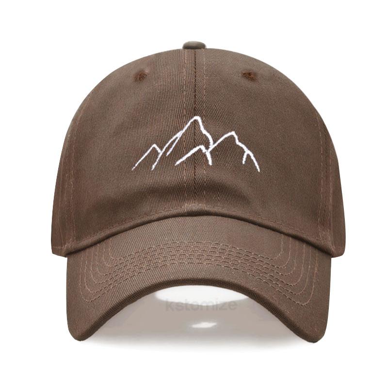 

Mountain Range Embroidered Baseball Cap For Women Men Fashion Adjustable Washed Cotton Dad Hat Unisex Classic Golf Caps Adjustable