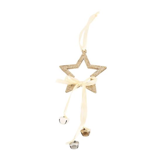 Christmas Angel Hanging Decoration with Ribbon Bells Reusable Xmas Tree Hollow Wood Tree Star Ornament Pendant Festival Gift Holiday Decor