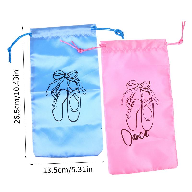 Dance Shoes Storage Bag Portable Dance Shoes Organizer Handbag Pouches Satin Dance Shoes Hanging Multifunctional Storage Bag