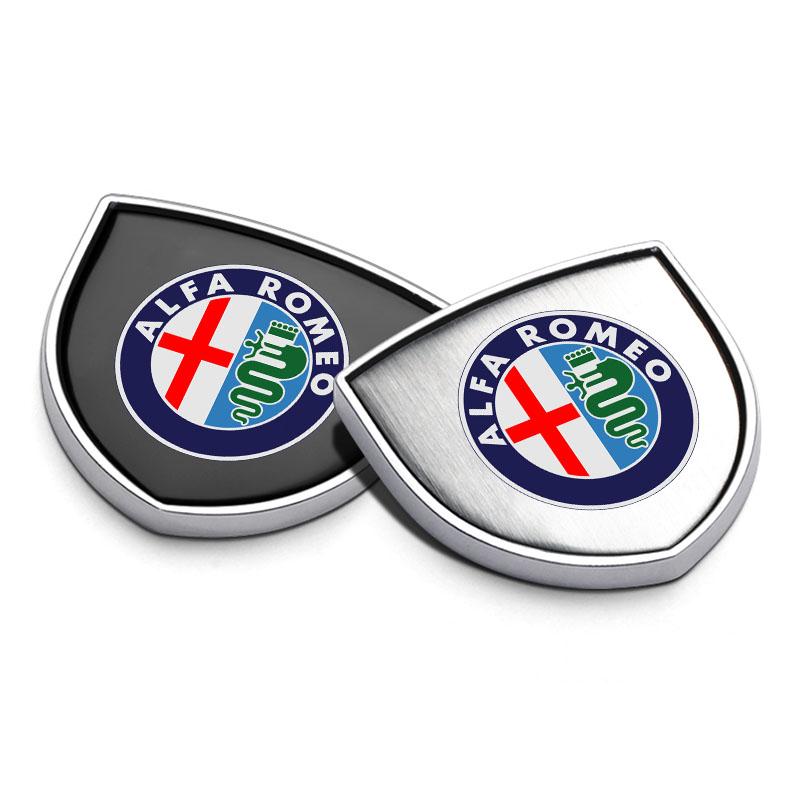 1Pcs 3D Metal Auto Door Shield Emblem Car Body Badge Sticker Styling for Alfa Romeo Giulia Giulietta MiTo Stelvio Tonale 4C 8C Disco Volante Gloria