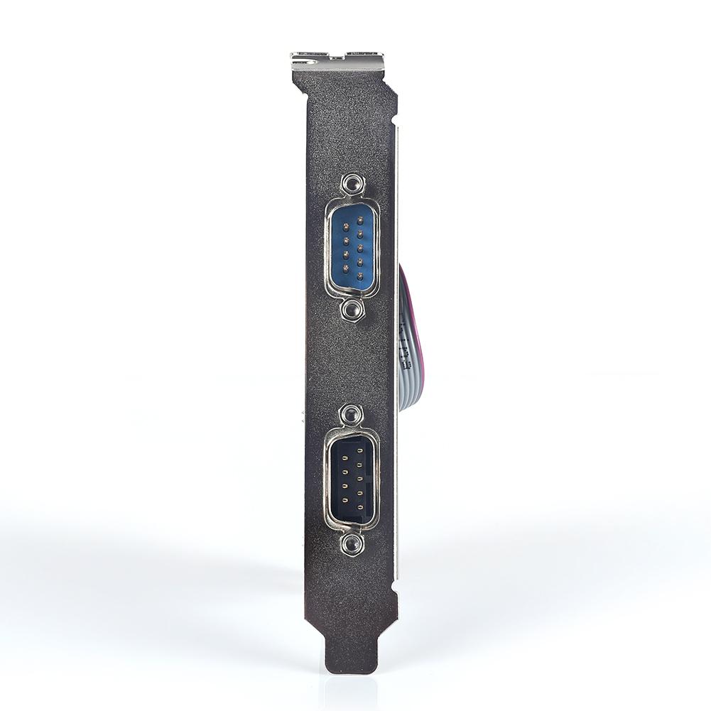 Desktop Industrial Control PCIe to 2 Serial Ports RS232 Interface Adapter Card