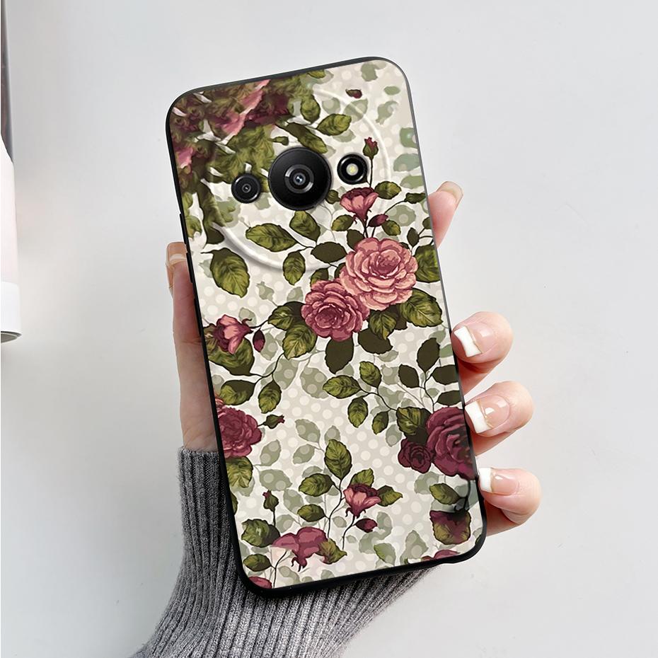 For Funda Redmi A3 Case Redmi A3 2024 Back Cover Stylish Painted Soft Silicone Phone Case for Xiaomi Redmi A3 A 3 RedmiA3 Bumper