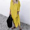 Dress Elegant Solid Color Office Women Simple Slit Outerwear