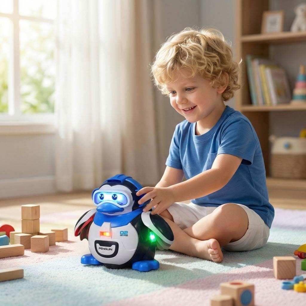 Electric Omnidirectional Crawling Toy With Lights And Spray Function For Children
