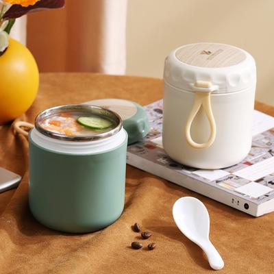 Vacuum Insulated Stainless Steel Food Jar Large Capacity Leakproof Portable Insulated Hot Soup Food Container Tableware