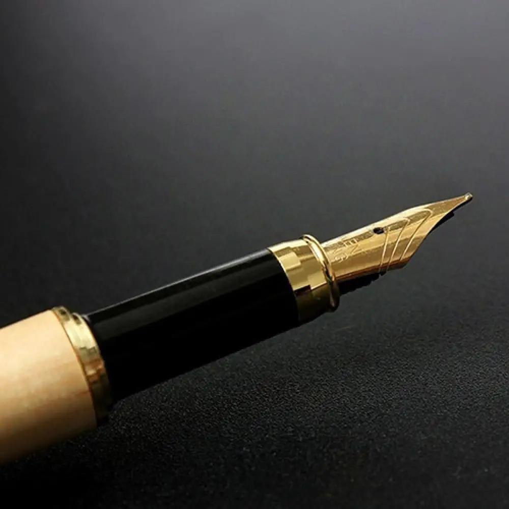 Wooden Fluent Writing Fountain Pen Signature Pen Ink Decoration Writing Office Stationery Business