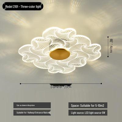 Severské moderní LED stropní světlo ve tvaru okvětního lístku