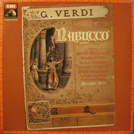 LP Record RICCARDO MUTI PHILHARMONIA ORCHEST Verdis opera Nabucco Highlights 2C06943000 LA VOIX DE SON 1978 France Classical Used
