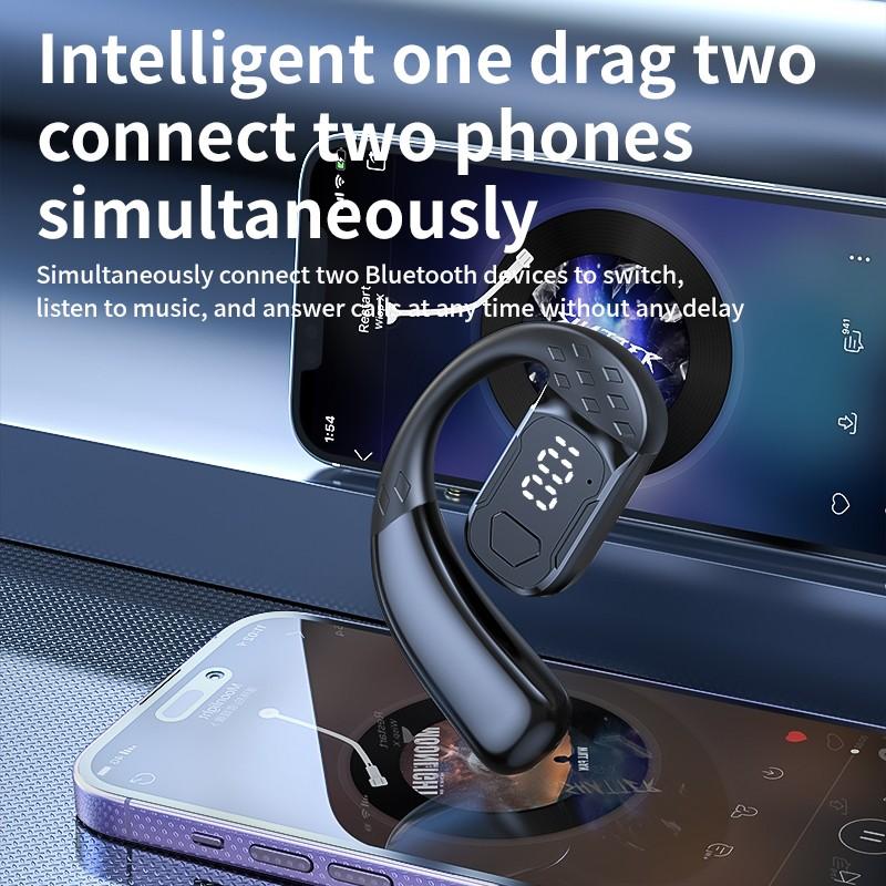 180 ° Rotating Left and Right Ears YS-02 Wireless Ear Hanging Bluetooth Earphones No In Ear HIFI Air Conduction Sports Headset