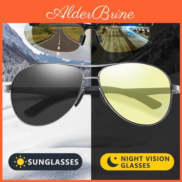 Polarized Men Driving Sunglasses Photochromic Chameleon Glasses Male Change Color Sun Glasses Day Night Vision