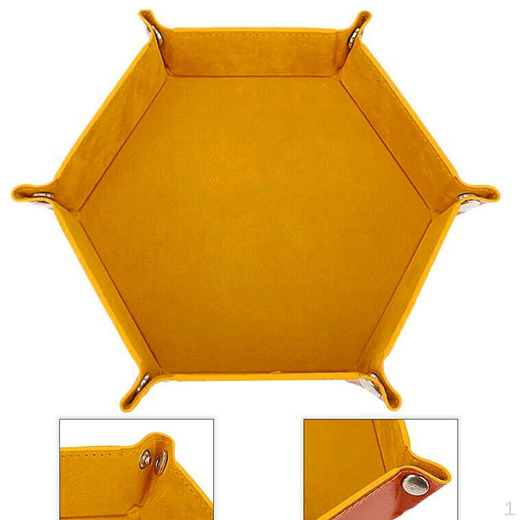 

Піднос Складаний тримач Шестикутник Rolling Tray, настільний ящик для зберігання монет, органайзер Home Yellow Type B