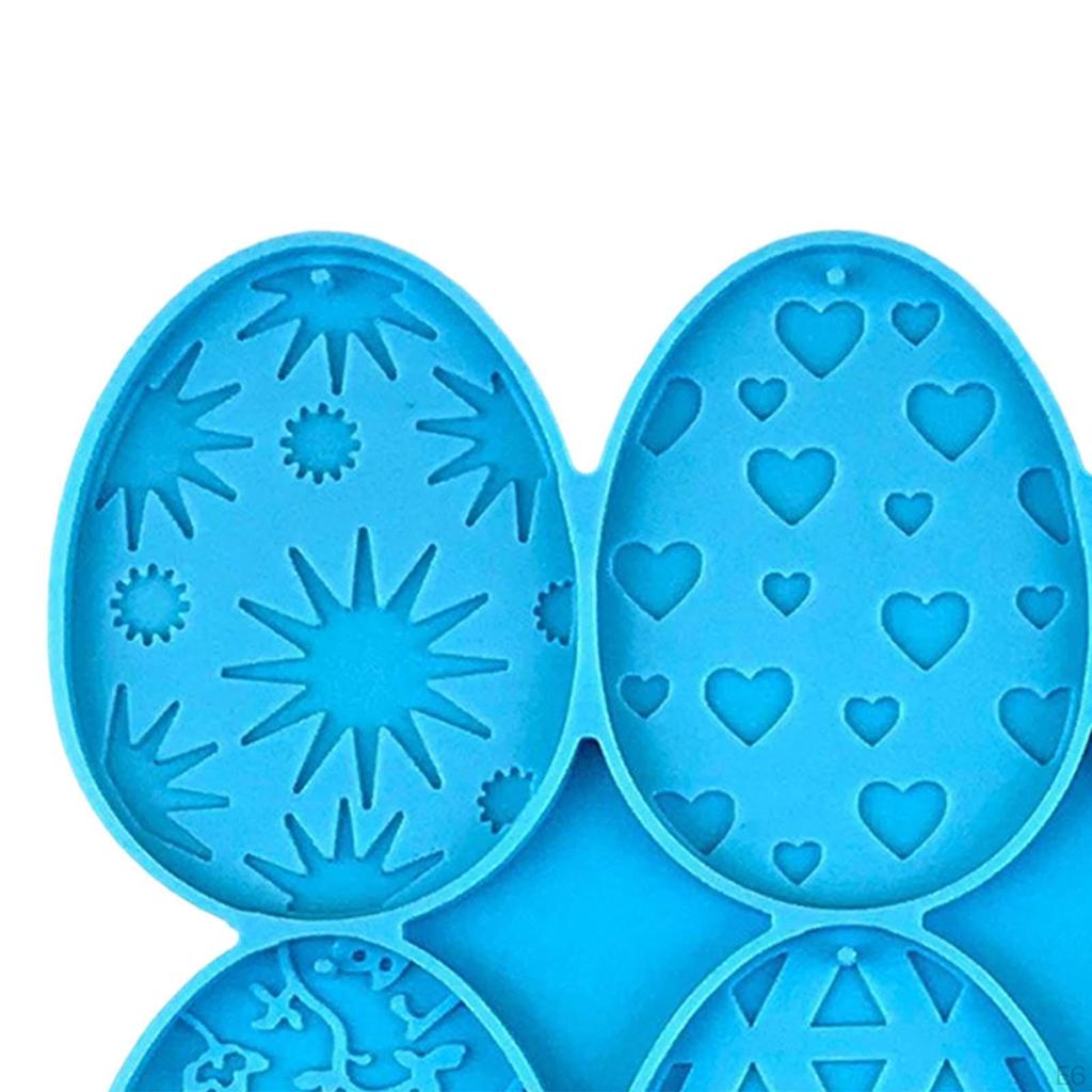 Easter Egg Shape Silicone Key Pendant Model Resin Casting DIY Crafts Handcraft