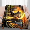 1PC Elephant Elements printed blanket, all season lightweight home office outdoor nap multifunctional blanket A14