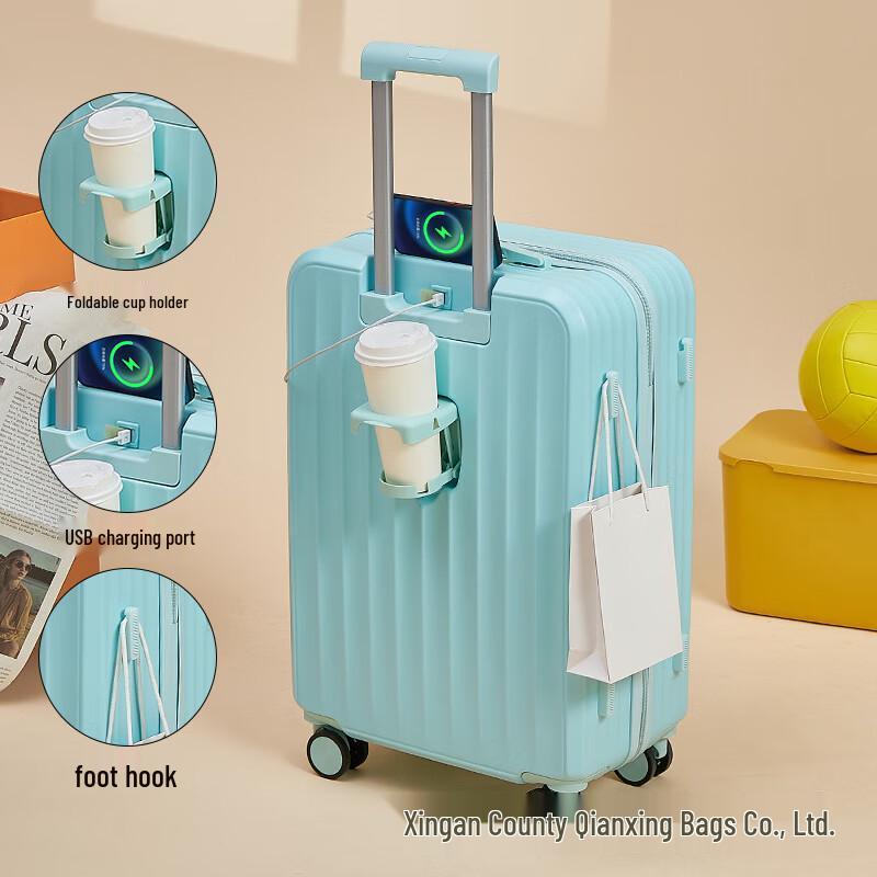 Travel Luggage with Cup Holder 28 inch
