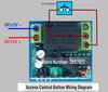 12V Wireless Remote Control Switch & Metal 2-Key Remote for A On/B Off Electric Locks or LED.