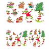 4 Christmas Bathroom Sets, Shower Curtain, - Carpet, Horse Cover And - U-shaped Bath Mat, Christmas Holiday Bathroom Decoration